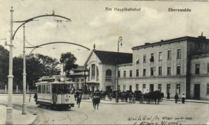 Bahnhofsvorplatz Eberswalde um 1920
